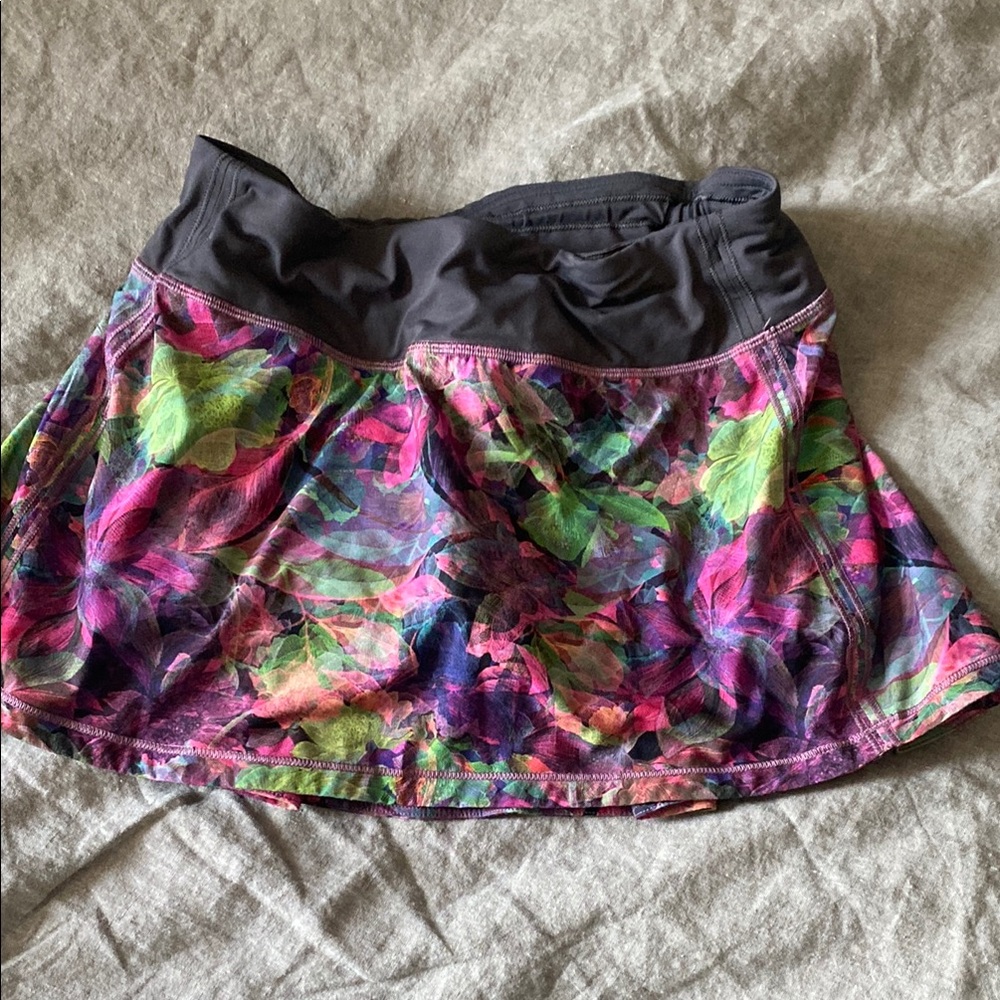 Lululemon Athletica Pink and Green Tennis Skort